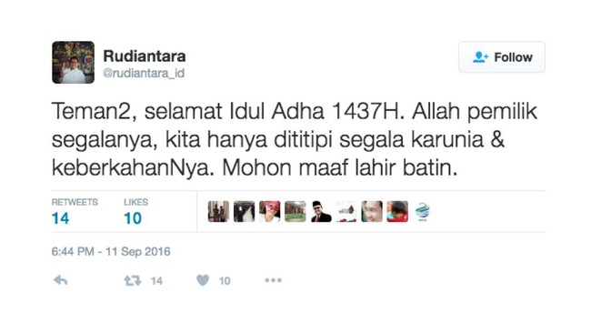 Untuk merayakan Idul Adha, Twitter mengaitkan emoji gambar Kabah jika netizen mengetik tagar #EidAlAdha yang akan muncul secara otomatis.
