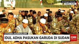 Pasukan Garuda Rayakan Idul Adha di Sudan