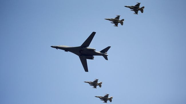 Jet Pengebom AS Unjuk Gigi di Lepas Pantai Korut