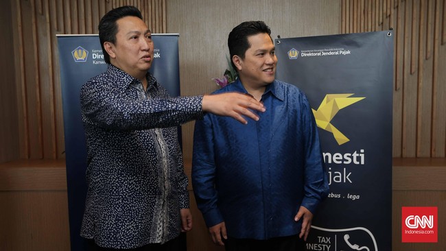 Beberapa menit sebelum Boy dan Eric Thohir ikut tax amnesty, posisi uang tebusan tercatat di level Rp9,8 triliun.