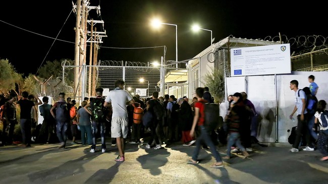 Ada sekitar 5.650 imigran dan pengungsi di kamp Lesbos, Yunani, yang seharusnya hanya bisa menampung 3.500 orang.