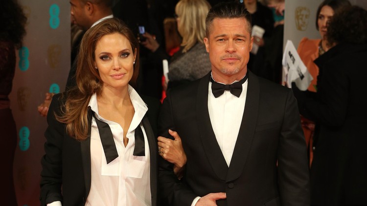 LONDON, ENGLAND - FEBRUARY 16:  Actors Angelina Jolie and Brad Pitt attend the EE British Academy Film Awards 2014 at The Royal Opera House on February 16, 2014 in London, England.  (Photo by Chris Jackson/Getty Images)