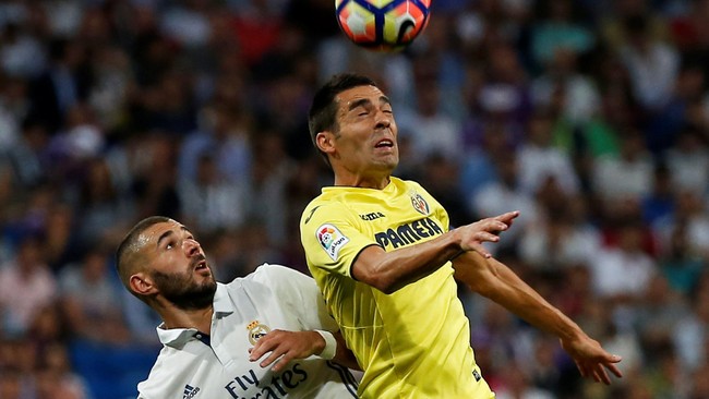 Real Madrid tertinggal 0-1 dari Villarreal hingga jeda babak pertama lanjutan La Liga di Santiago Bernabeu, Rabu (21/9) malam waktu setempat.