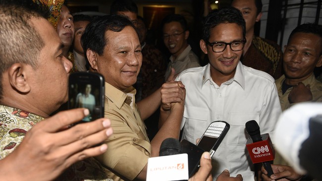 Prabowo menyebut pasangan Anies-Sandiaga bukan hanya terbaik untuk Indonesia, tapi juga terbaik untuk Indonesia.