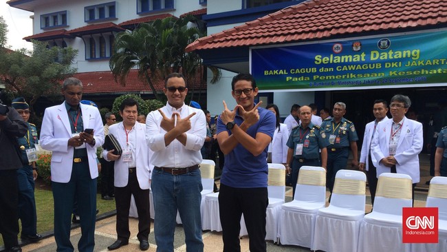 Sandiaga ingin makan enak usai tes kesehatan karena berat badannya turun jelang pengumuman pasangan selama dua hari terakhir. Ia juga mengaku kurang tidur.