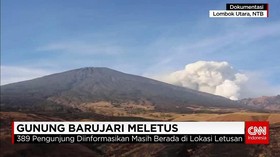 Gunung Barujari Meletus, Ratusan Wisatawan Terjebak
