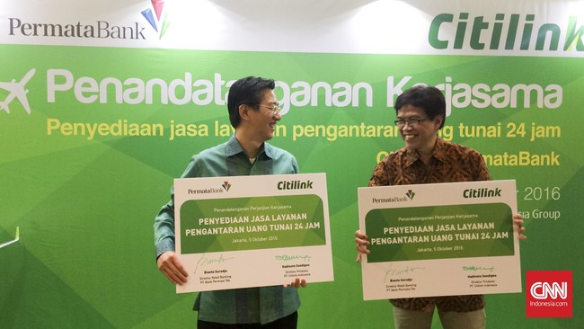 Melalui kerja sama ini, Bank Permata menjamin kebutuhan uang tunai Citilink tersedia dalam 2-3 jam saat kondisi darurat selama 24 jam setiap hari.