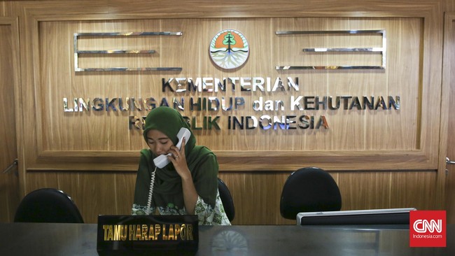 Konflik Agraria, KLHK Memihak Warga Jika Ada Bukti Tanah Adat Kantor Kementerian Lingkungan Hidup dan Kehutanan Republik Indonesia. Jakarta. CNN Indonesia/Adhi Wicaksono.