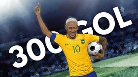 Neymar, 300 gol di Usia 24 Tahun