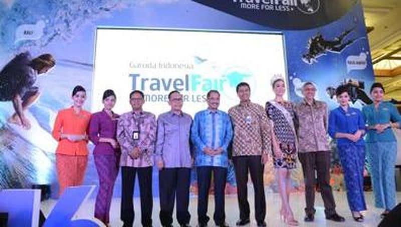 Menpar Arief Yahya meresmikan pembukaan acara Garuda Travel Fair 2016.