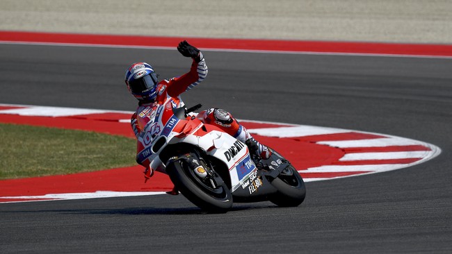 Pebalap Ducati Dovizioso meraih waktu tercepat di sesi latihan bebas pertama GP Jepang mengalahkan Marc Marquez, Jorge Lorenzo, dan Valentino Rossi.