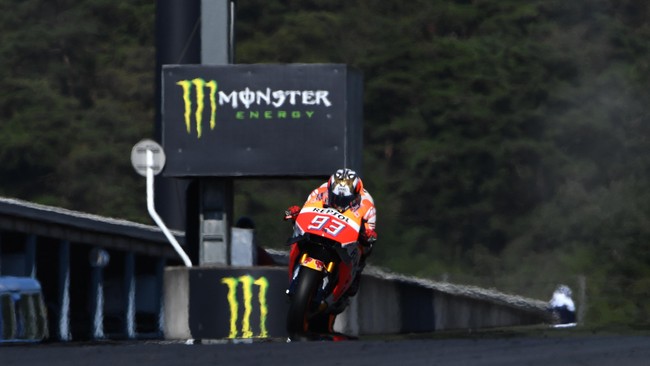 Penalap Repsol Honda Marc Marquez menjadi yang tercepat pada sesi latihan bebas ketiga di Sirkuit Ricardo Tormo, Sabtu (12/11).