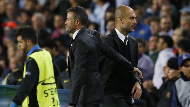 Pep Guardiola menelan kekalahan kedua di Camp Nou sebagai lawan Barcelona sejak meninggalkan klub asal Katalonia tersebut pada 2012.