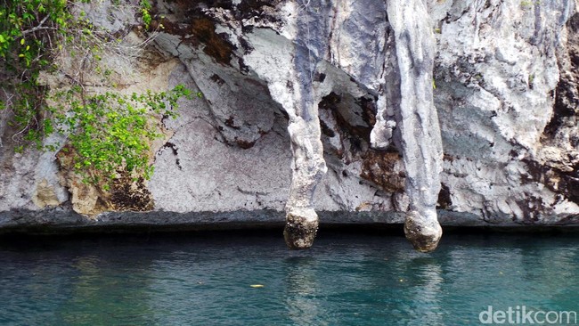 Ada sesuatu yang unik ketika berkunjung ke Teluk Mayalibit, Raja Ampat, Papua. Kita akan menjumpai dua buah batu kelamin laki-laki.