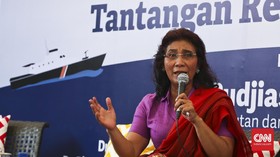 Susi: Saya Tidak Punya Kebijakan Penenggelaman Kapal