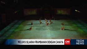 Candi Prambanan Jadi Objek Video Mapping