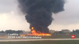 Detik-detik Jatuhnya Pesawat di Malta