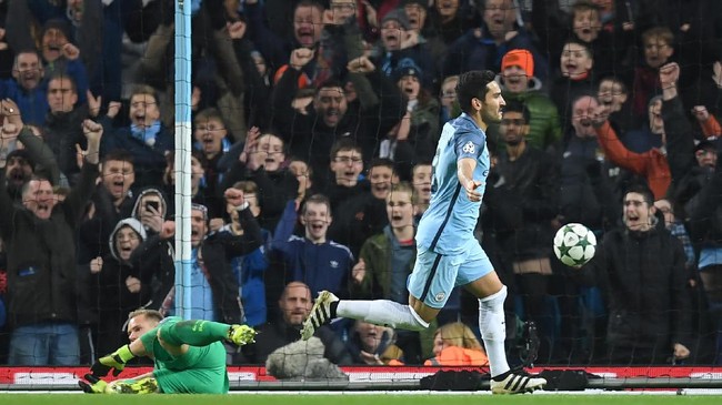 Ilkay Guendogan menjadi aktor kemenangan Manchester City atas Barcelona dengan mengemas dua dari tiga gol kemenangan The Citizens di Stadion Etihad.
