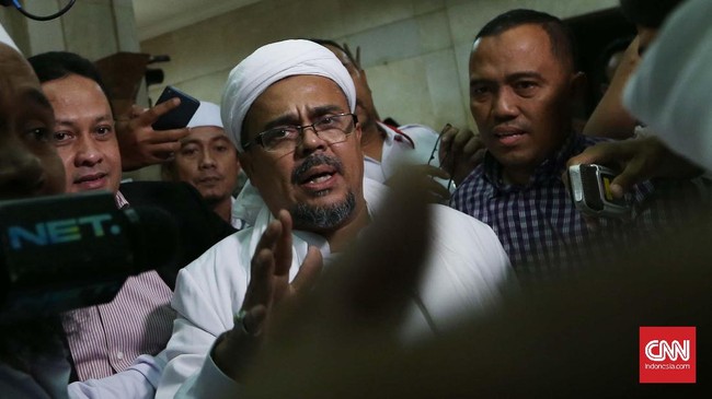 Pentolan FPI Rizieq Shihab mengaku tak tahu pertanyaan apa nantinya yang akan ditanyakan penyidik terkait kasus duit palu-arit