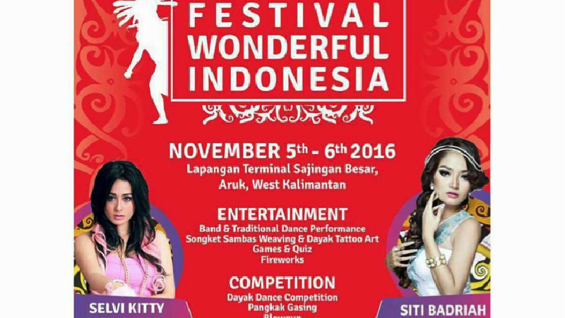 Promosi Wonderful Indonesia tak hanya diselenggarakan di kota-kota besar atau di tempat wisata yang terkenal saja, melainkan juga di daerah perbatasan.