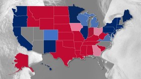 Peta Dukungan Trump vs Clinton di Tanah Amerika
