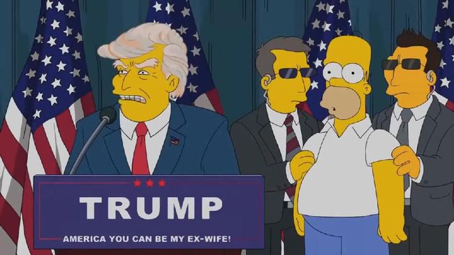  Kartun  Trump The Simpsons Viral Lagi Usai Kena Covid 19