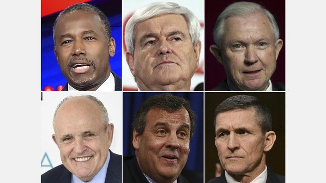 Menerka Jajaran Kabinet Donald Trump Usai Trump dinyatakan sebagai presiden terpilih AS, muncul berbagai laporan media berisi sederet nama tokoh yang diduga kuat akan mengisi jajaran kabinetnya.