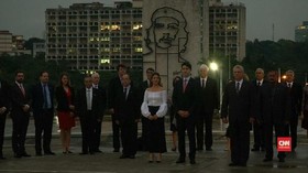 Justin Trudeau Disambut Raul Castro di Kuba