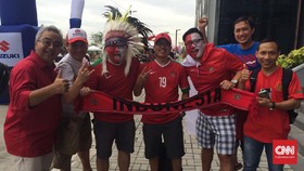 Suporter Indonesia Antusias Dukung Langsung Timnas