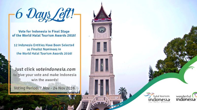 Tanggal 24 November nanti, voting World Halal Tourism Awards 2016 akan ditutup.