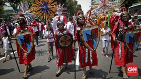 Parade Bhinneka Tunggal Ika 'Membara' di Jakarta