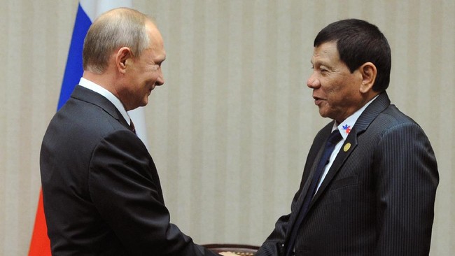 Presiden Rusia Vladimir Putin mengakui memiliki pandangan yang sama dengan Presiden Filipina Rodrigo Duterte mengenai Amerika Serikat.
