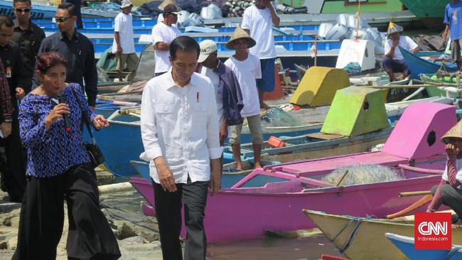 Presiden Jokowi menilai kebijakan Menteri Kelautan dan Perikanan Susi Pudjiastuti tak memiliki kepentingan politik, namun lebih untuk kesejahteraan nelayan.