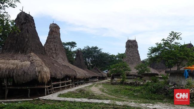 Kampung Tarung menjadi objek wisata di Sumba, NTT. Setelah kebakaran, masyarakat Marapu akan menggelar upacara adat "mengeluarkan api".
