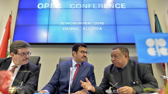 Rencananya, mulai 1 Januari 2017, seluruh negara OPEC sepakat memangkas produksi minyak sebesar 1,2 juta barel per hari untuk menaikkan harga.