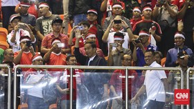 Jokowi Saksikan Laga Timnas Indonesia di Istana Bogor