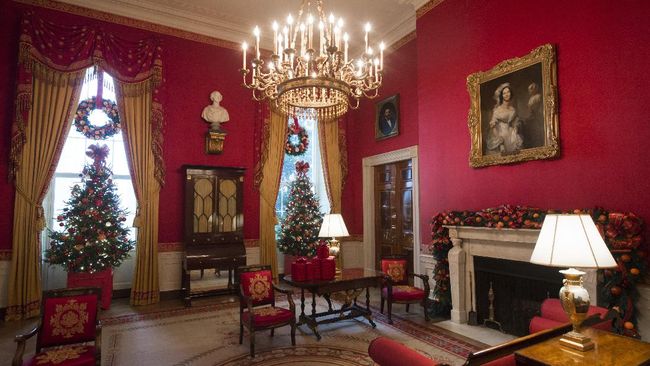 Tahun ini, Presiden AS Barack Obama dan keluarga merayakan Natal terakhir di Gedung Putih. Dekorasi bertema berkah pun ditampilkan.