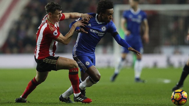 Satu-satunya gol Chelsea dicetak oleh Cesc Fabregas assist dari Willian Da Silva pada menit ke-40. Tendangan kerasnya mampu bersarang ke gawang Sunderland.