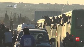 Hiruk Pikuk Evakuasi Warga di Aleppo