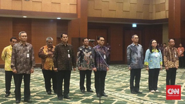 Kesembilan pejabat itu ditempatkan di Sekretariat Jenderal, Direktorat Jenderal Perimbangan Keuangan, Badan Pendidikan dan Pelatihan Keuangan, dan Staf Ahli.
