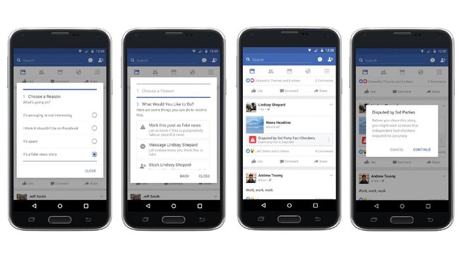 Facebook menggandeng empat organisasi penguji fakta internasional sebagai pengawas penyebaran berita palsu di layanan mereka.