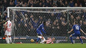 Vardy Kartu Merah, Leicester Paksa Stoke Main Imbang
