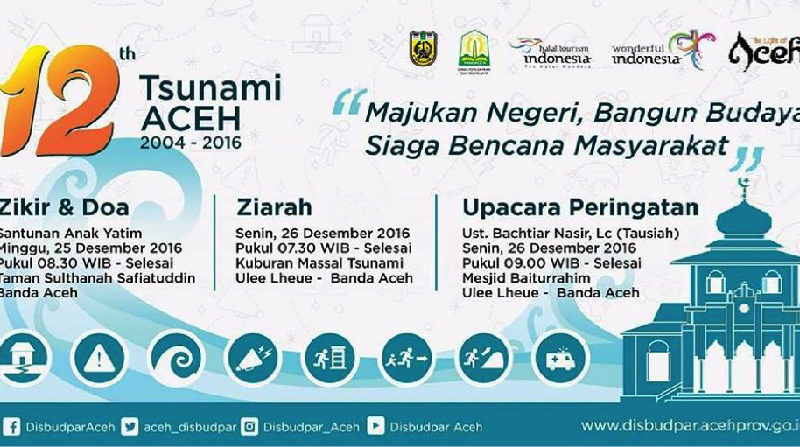 Menapak tilas 12 tahun silam, Indonesia diselimuti duka yang sangat dalam akibat peristiwa tsunami dahsyat di Aceh pada 26 Desember 2004. 
