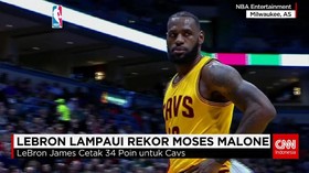 LeBron James Masuk 10 Besar Pencetak Skor NBA Sepanjang Masa