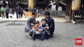 Upacara Anak Shinto di Meiji Jingu Tokyo