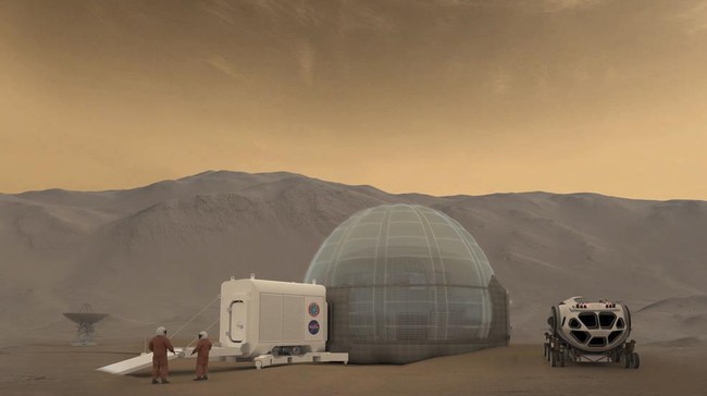 Suhu ekstrim di Planet Merah memicu peneliti Mars mengembangkan konsep rumah yang terbuat dari es.