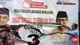 Anies Sebut 70 Spanduk Kampanyenya Dirusak Sistematis