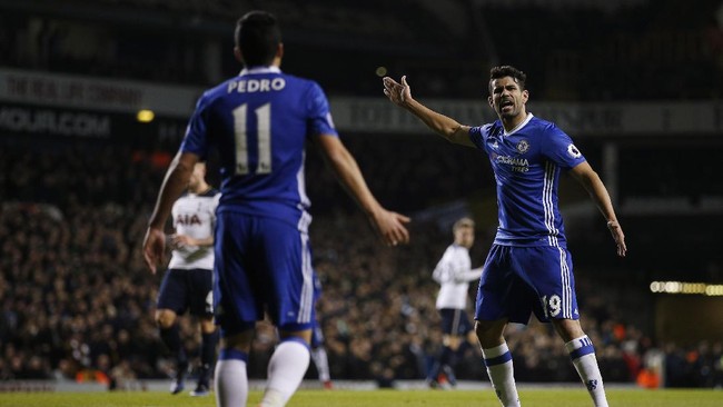 Pedro Rodriguez yakin Diego Costa bahagia di Chelsea dan fokus sepenuhnya untuk memburu gelar musim ini.