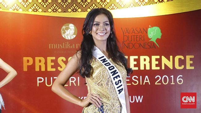 Puteri Indonesia 2016 Kezia Warouw akan mewakili Indonesia untuk berlagak di kontes kecantikan dunia Miss Universe 2016 di Filipina.