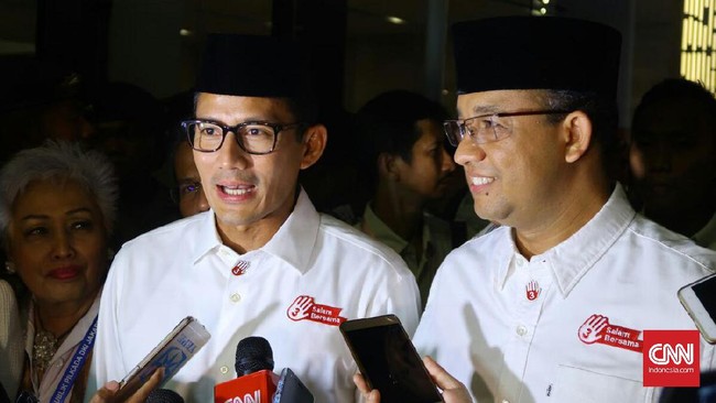 Sandiaga menyebut banyak sekali gerakan-gerakan yang dilaporkan kepada diri soal relawannya yang mulai disusupi dengan informasi yang menyesatkan.